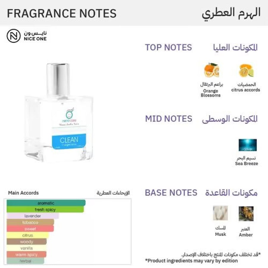 رؤى الطبيعة عطر كلين - 50مل