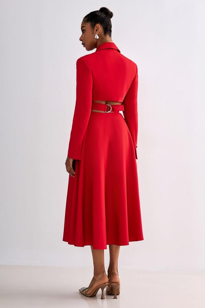 Open back blazer dress