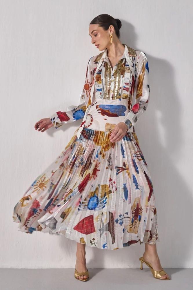 Printed maxi dress