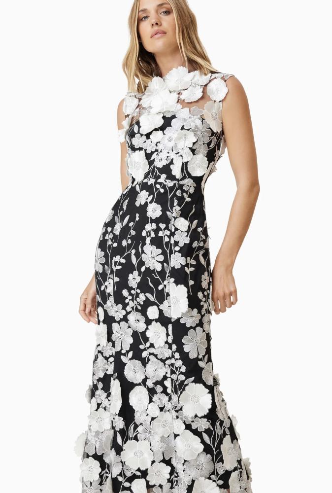 Black white flowers
