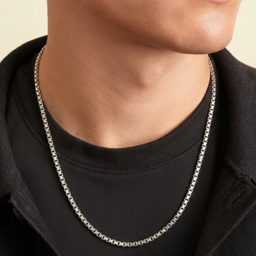 سلسلة فضة عيار 925 –52.7 جرام
