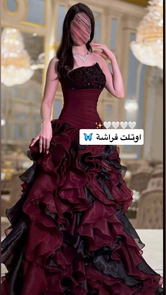 فستان سهره عنابي