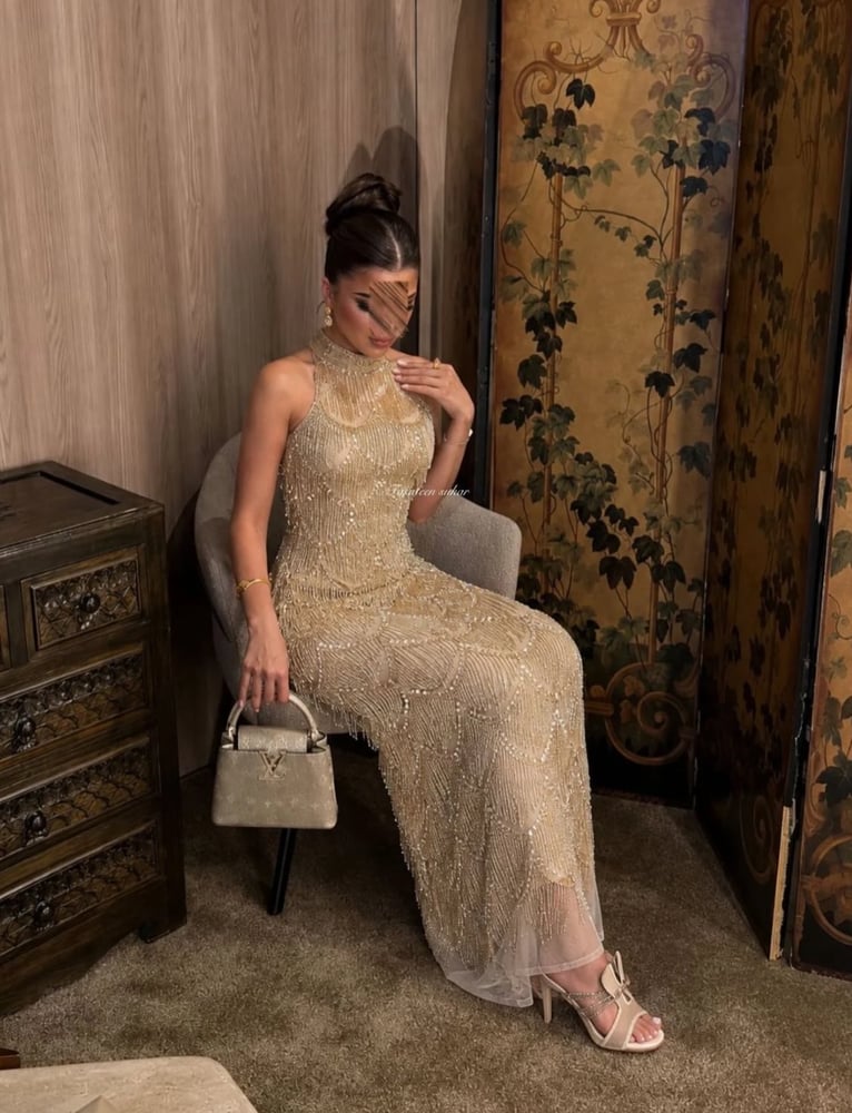 فستان سهره تيفاني وبيج هدب مايا