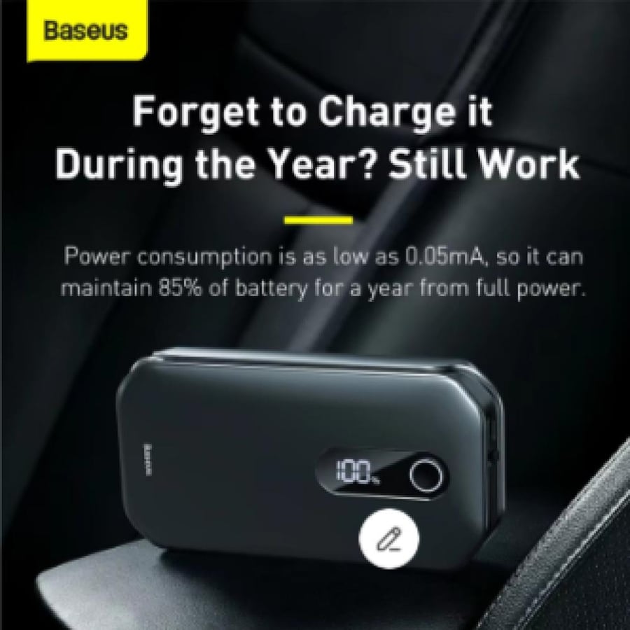 بوربنك مع جهاز بدء التشغيل للسيارة 12000mAh محمول في حالات الطواري باور بانك 600A من باسيوس