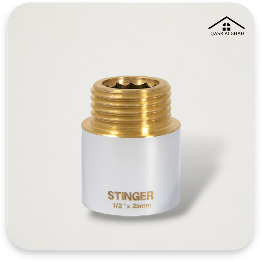 جلبة نحاس (تطويلة) مطلي كروم _ مقاسات متعددة | STINGER