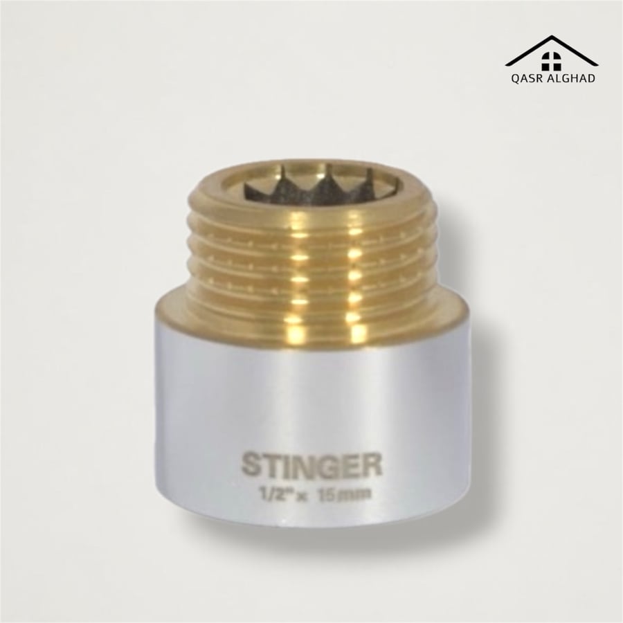 جلبة نحاس (تطويلة) مطلي كروم _ مقاسات متعددة | STINGER