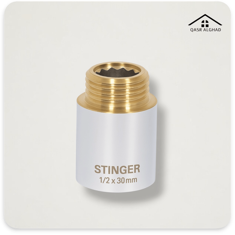 جلبة نحاس (تطويلة) مطلي كروم _ مقاسات متعددة | STINGER