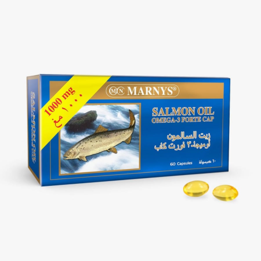 مارنيز  زيت السالمون 1000 مجم – للحفاظ على وظيفة القلب و الأوعية الدموية 60 كبسولة