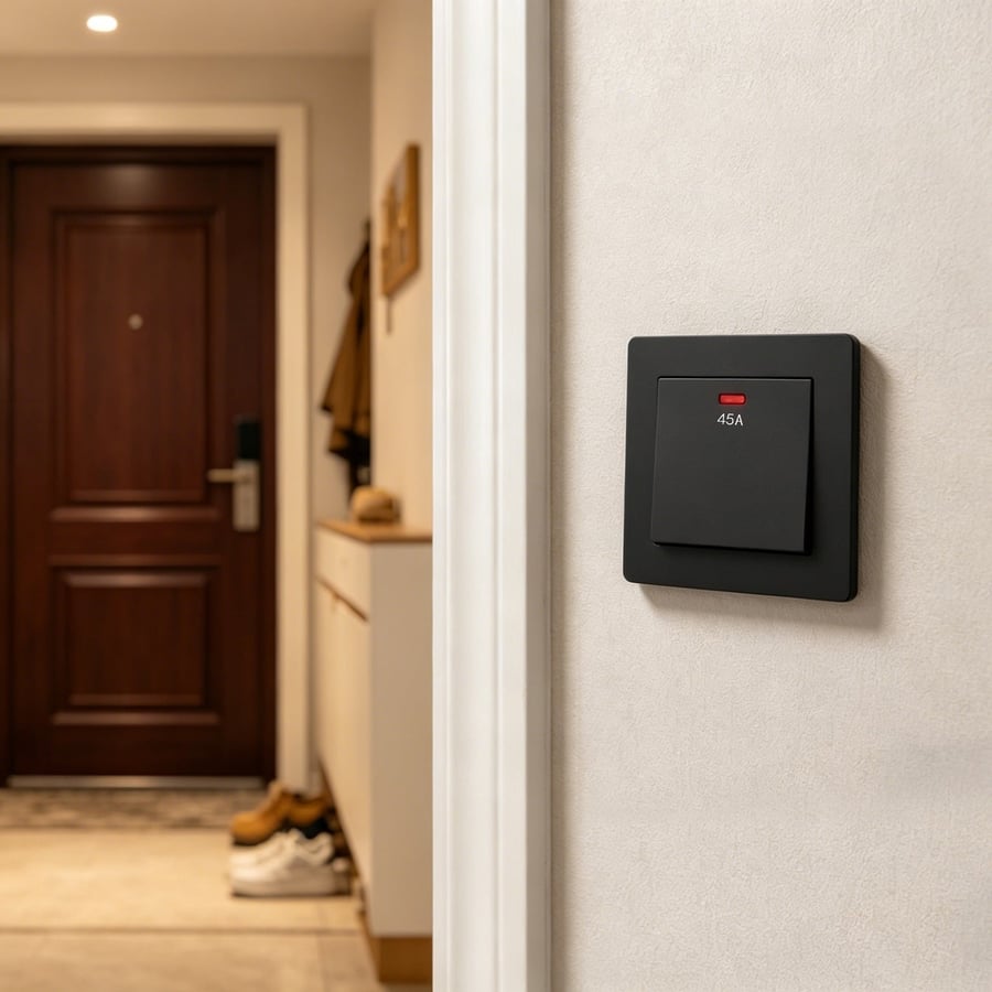 Air conditioner key 45 amp black piano