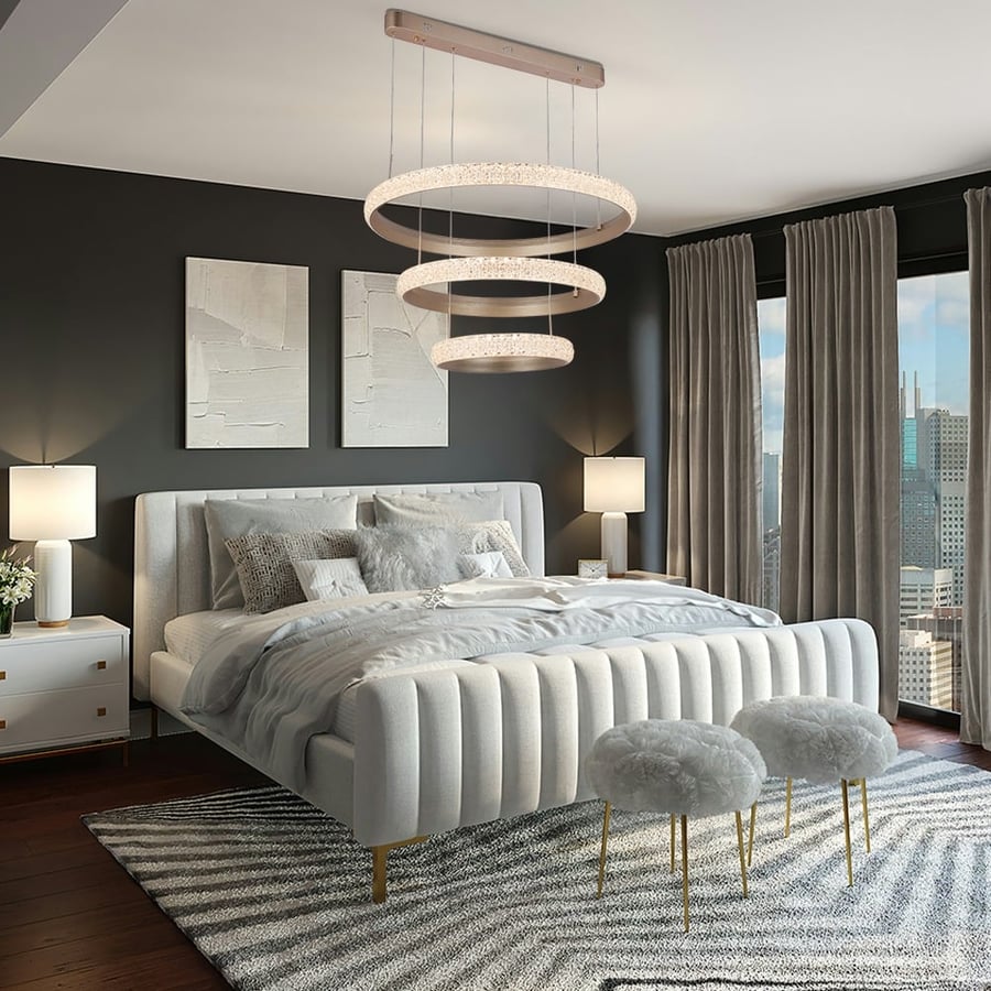 ثريا مودرن بتصميم حلقتين إطار ذهبي 80+60+40