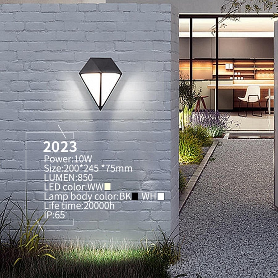 مصباح جداري أسود تصميم فانوس LED