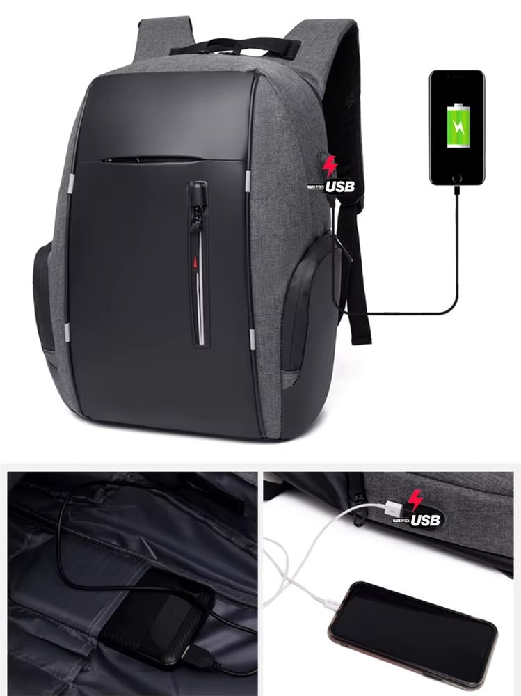 Smart Backpack with USB Charging Port, 15.6 Inch Anti-Theft Laptop Backpack for Men & Women – Ergonomic Travel Work Bag with Padded Sleeve