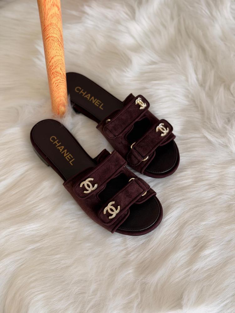 Chanel Double Strap Flat Sandals