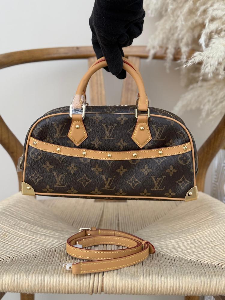 Louis Vuitton Monogram Studded Top Handle Bag 29cm