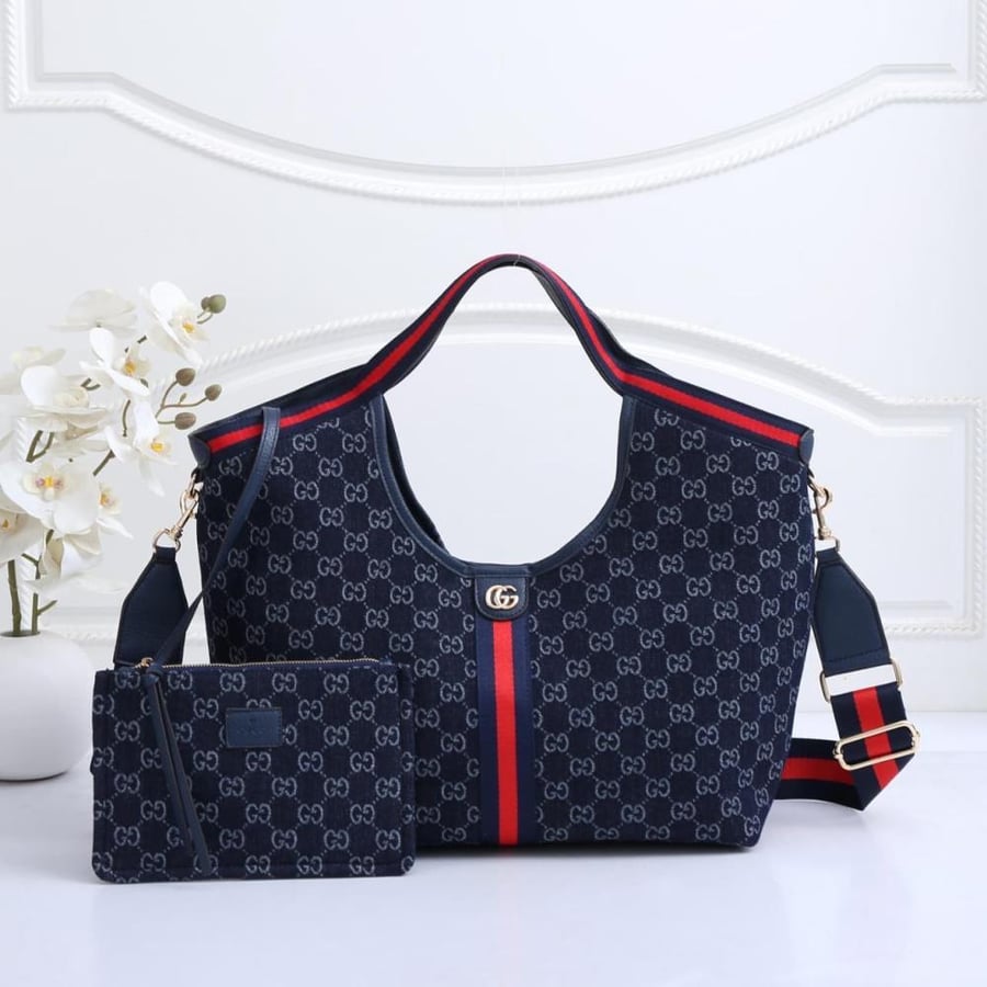 Gucci GG Canvas Web Tote Bag 48cm