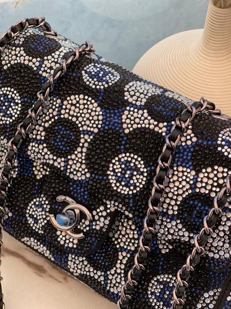 Chanel Crystal Floral Flap Bag 20cm