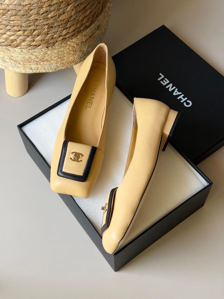 Chanel Square Toe Ballerina Flats