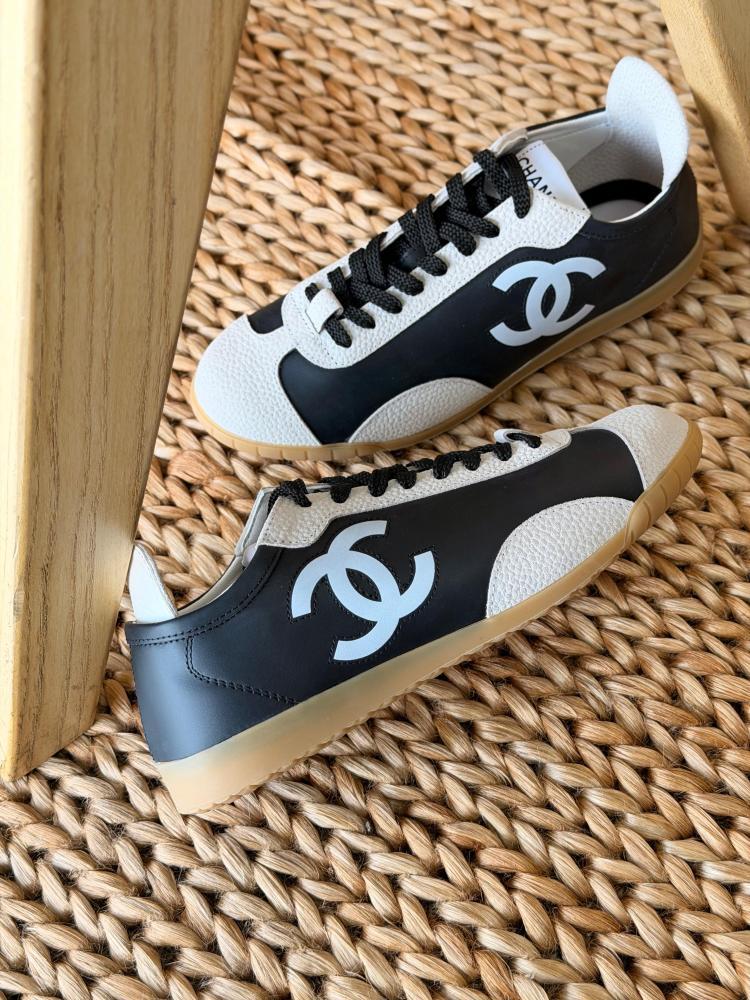 Chanel Two Tone Leather Sneakers