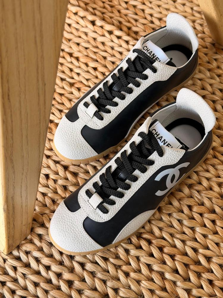 Chanel Two Tone Leather Sneakers