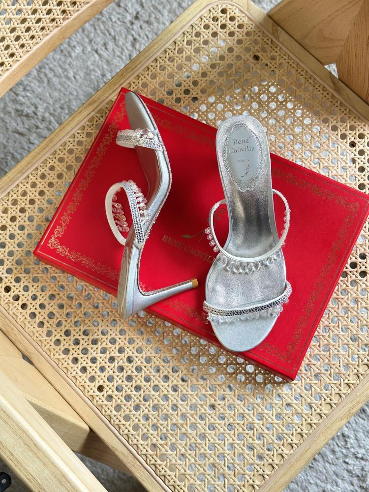 Rene Caovilla Crystal Heels