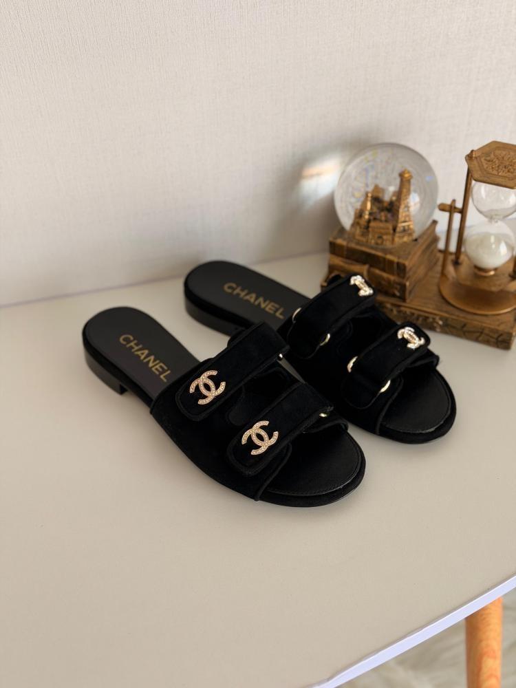 Chanel Double Strap Flat Sandals