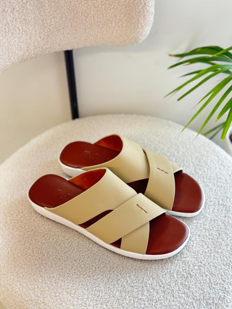 Loro Piana Cross Strap Leather Sandals