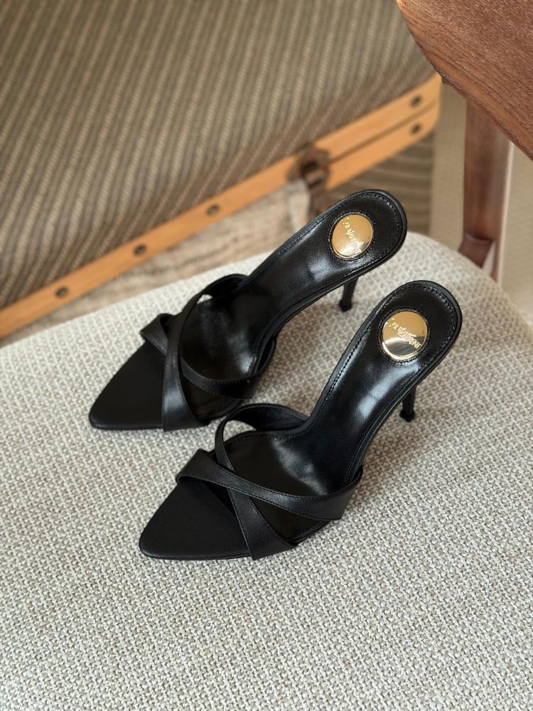 Saint Laurent Tribute Square Toe Mules