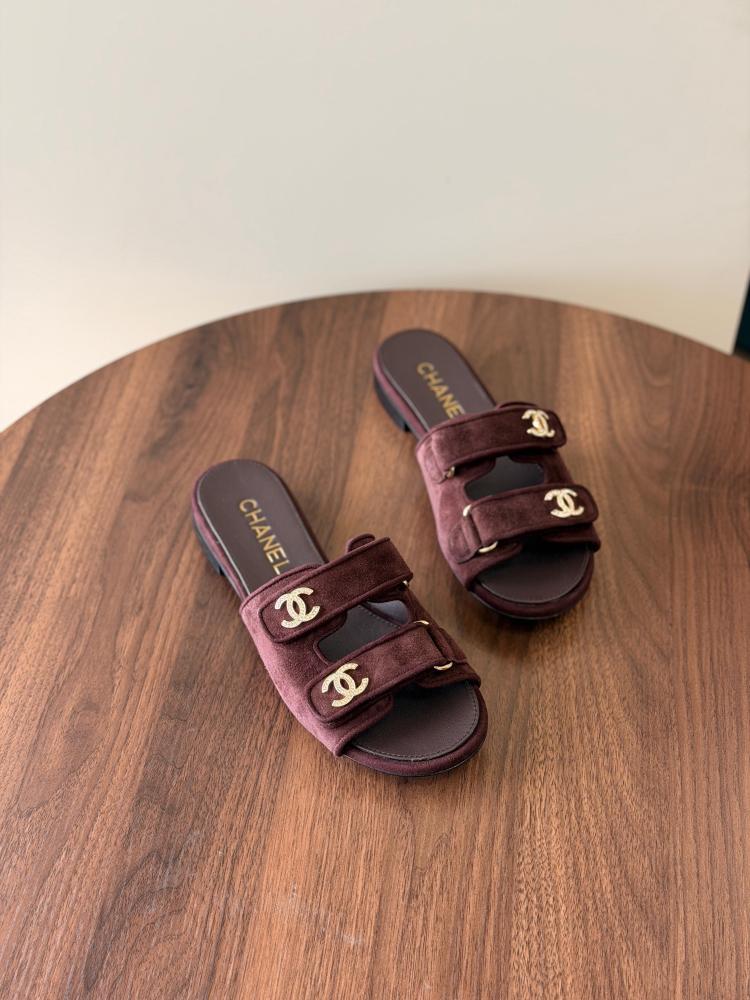 Chanel Double Strap Flat Sandals