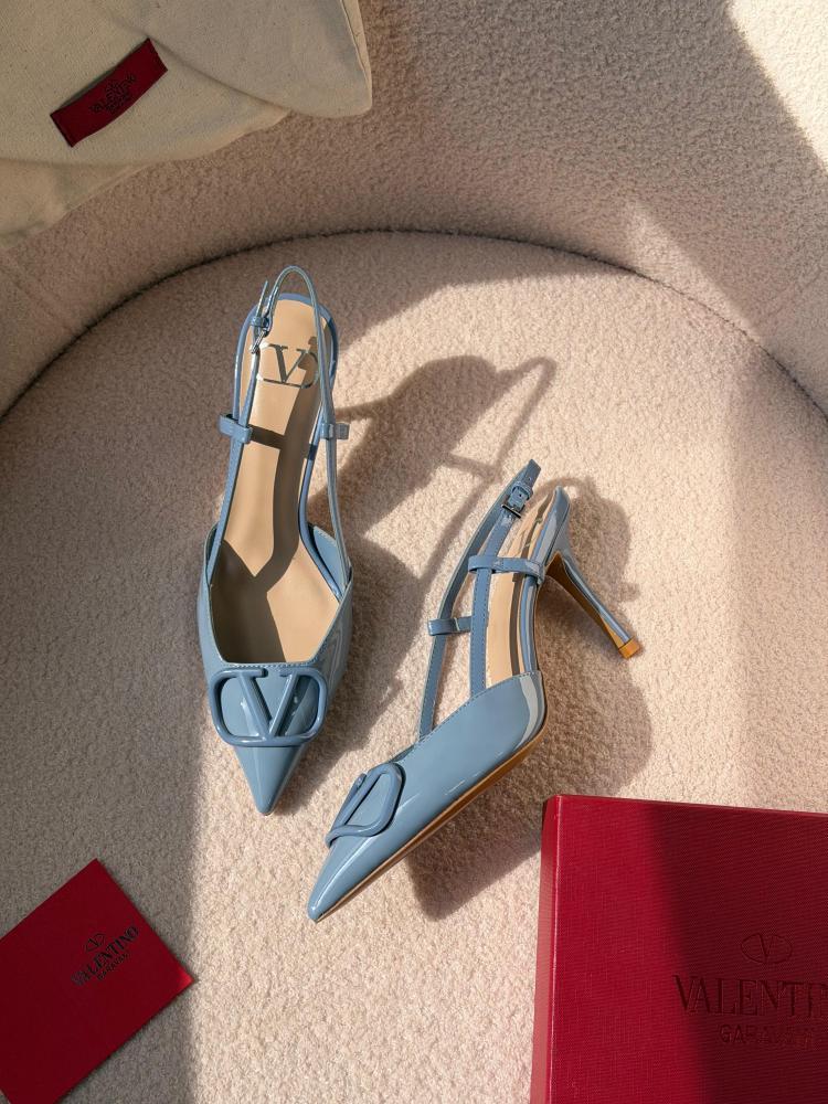 Valentino VLogo Slingback Heels