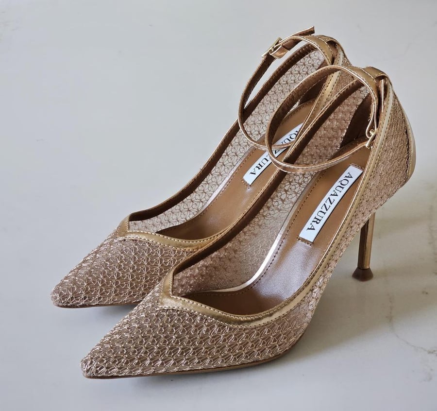 Aquazzura Mesh Pointed Pumps