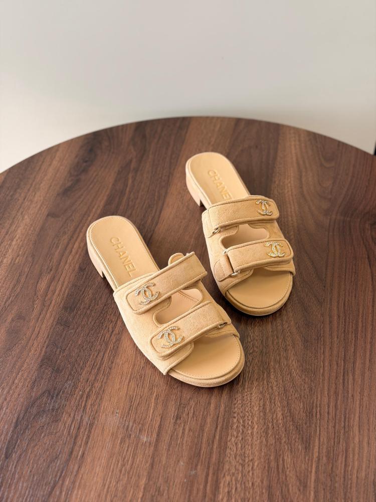 Chanel Double Strap Flat Sandals