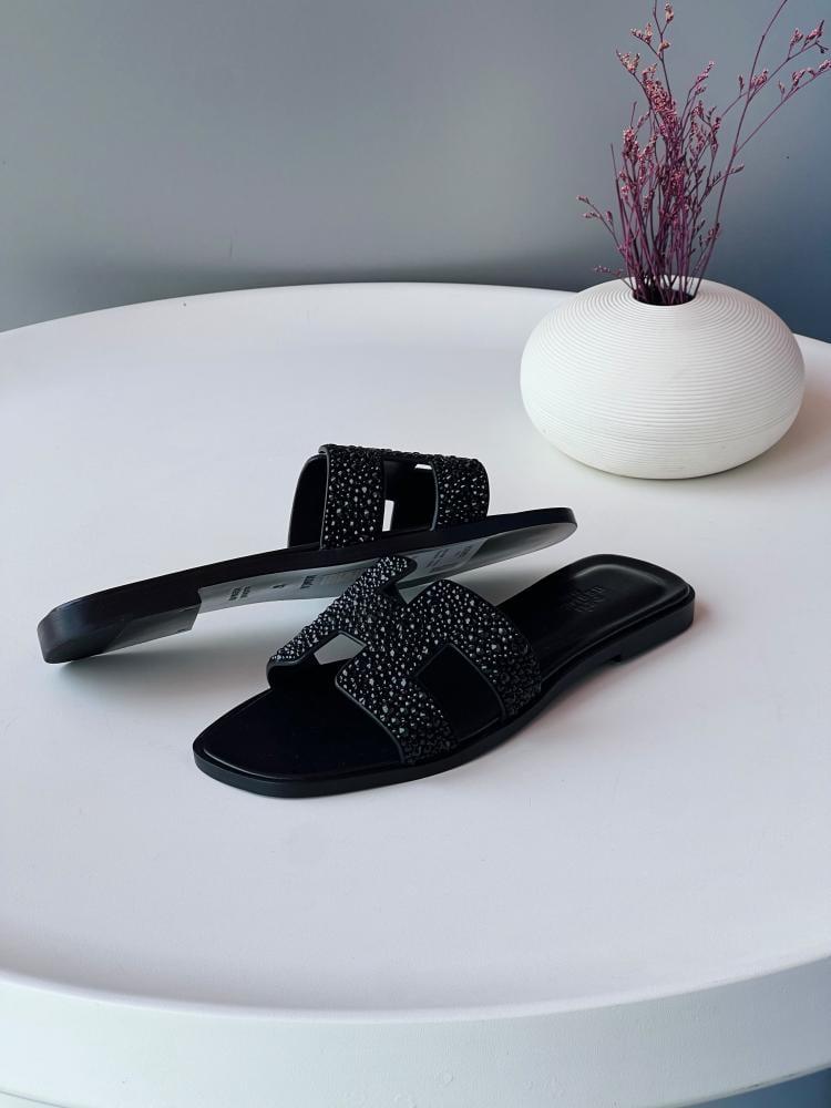 Hermès Oran Crystal Sandals