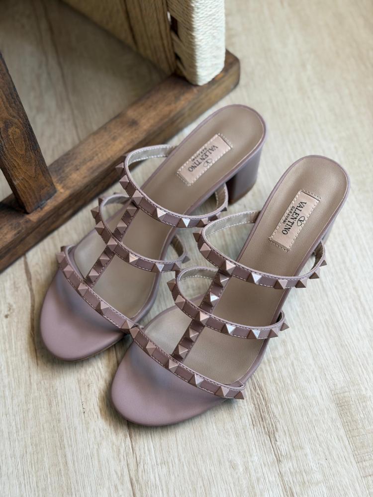 Valentino Rockstud Block Heel Sandals