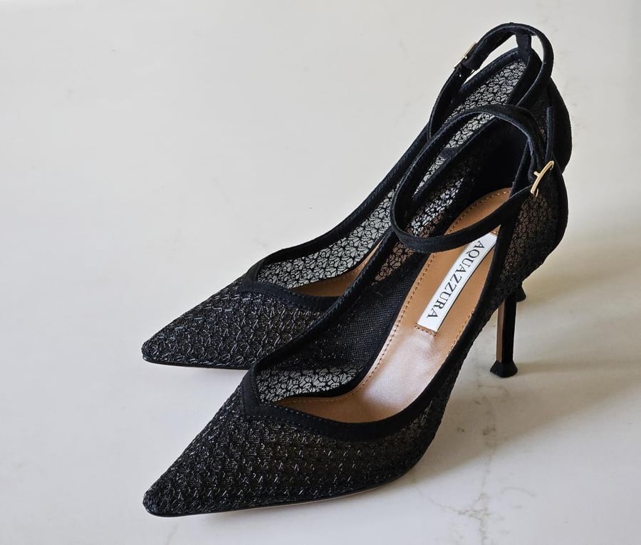 Aquazzura Mesh Pointed Pumps