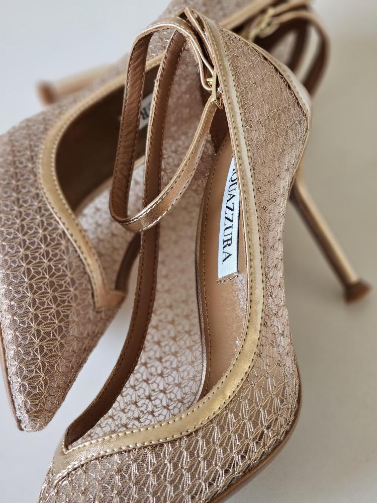 Aquazzura Mesh Pointed Pumps