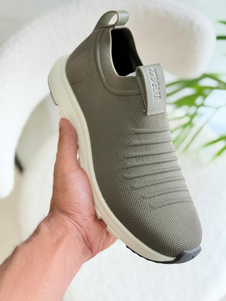 ZEGNA Triple Stitch Knit Sneakers
