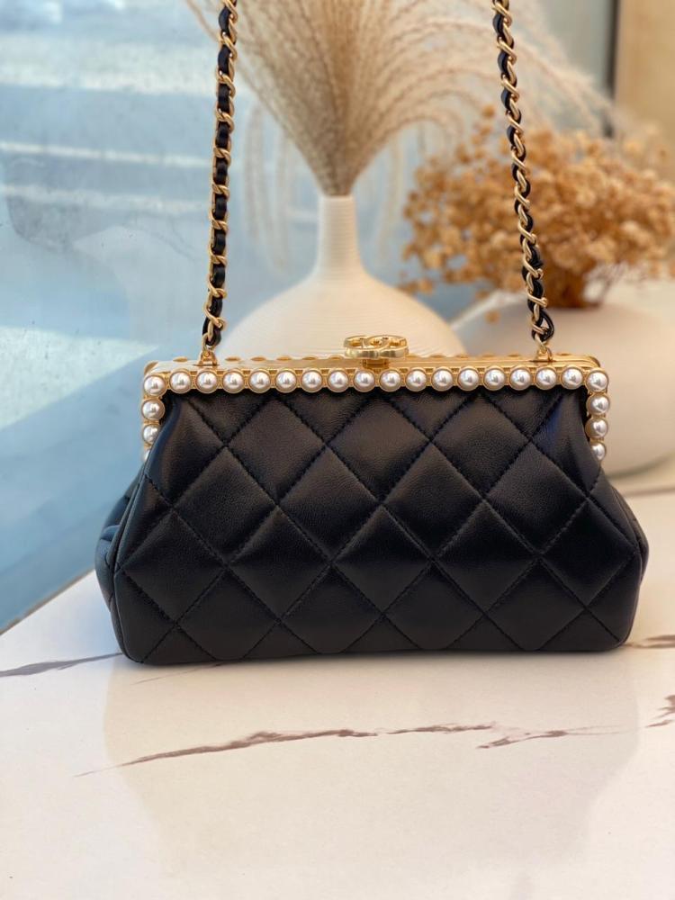 Chanel Quilted Pearl Frame Shoulder Bag