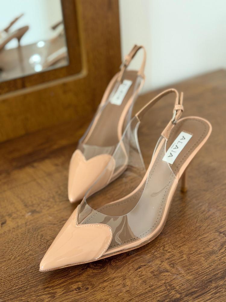 Alaïa Clear Slingback Pointed Heels