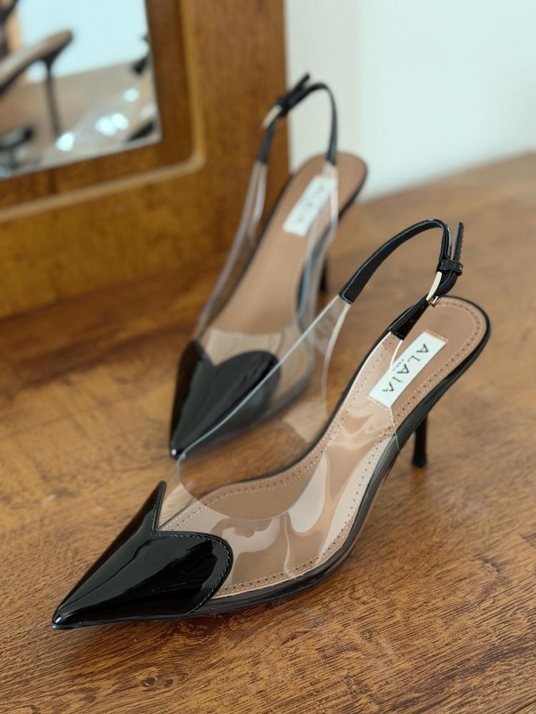 Alaïa Clear Slingback Pointed Heels