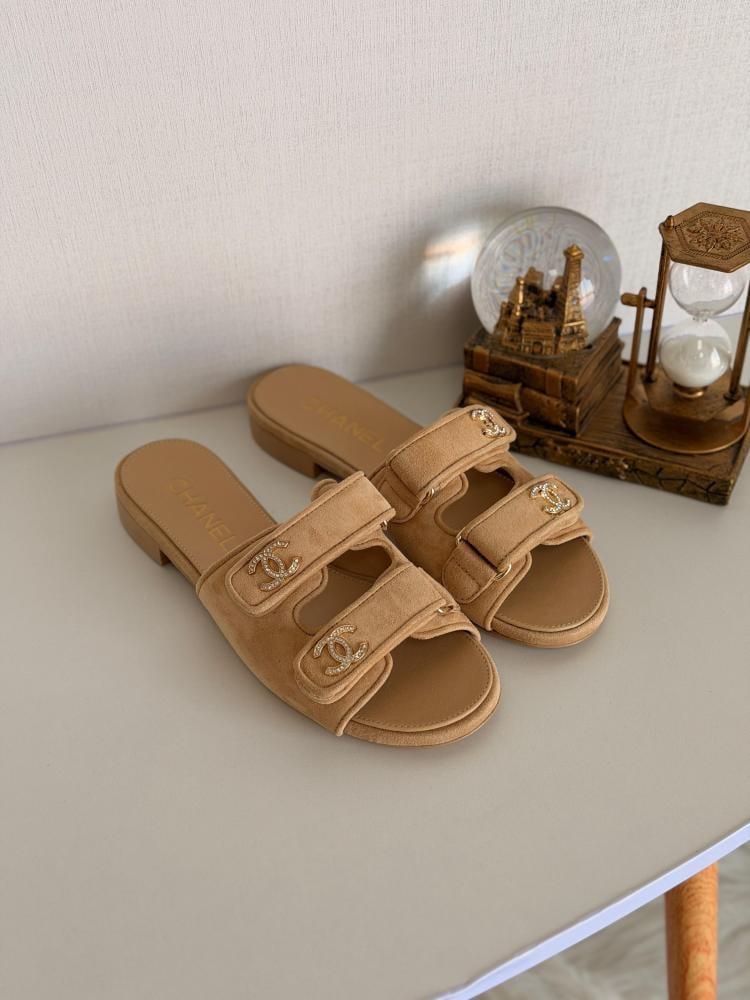 Chanel Double Strap Flat Sandals