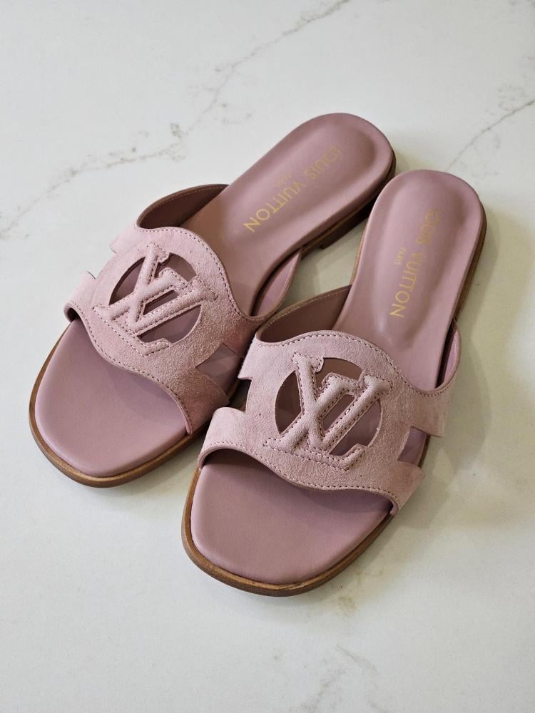 Louis Vuitton LV Suede Flat Slides