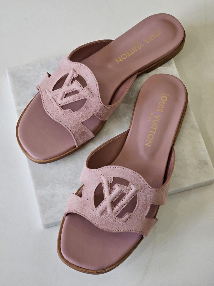 Louis Vuitton LV Suede Flat Slides