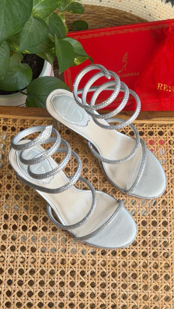 Rene Caovilla Cleo Crystal Spiral Sandals