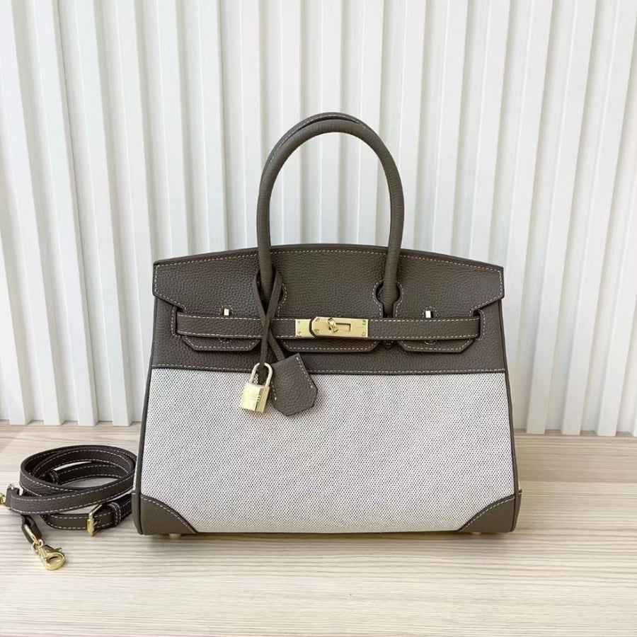 Hermes Birkin 30 Canvas & Leather