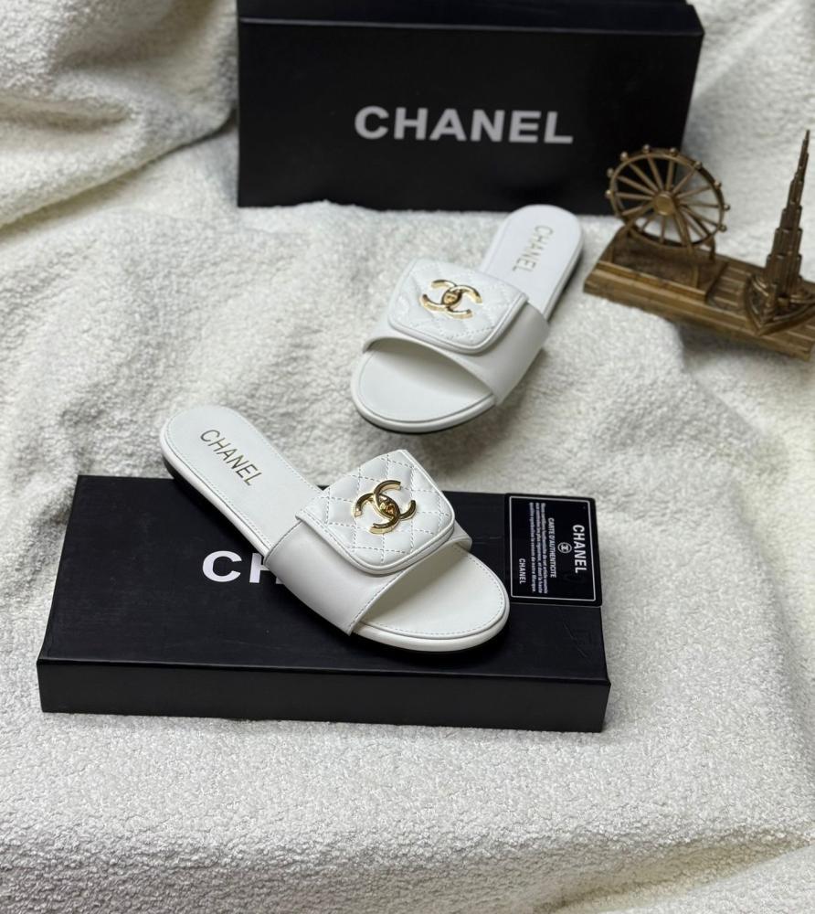 CHANEL Quilted Slide Sandal