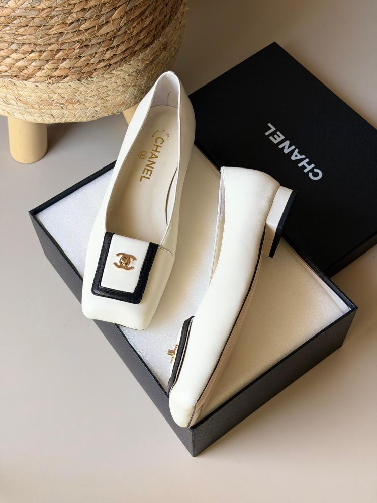 Chanel Square Toe Ballerina Flats