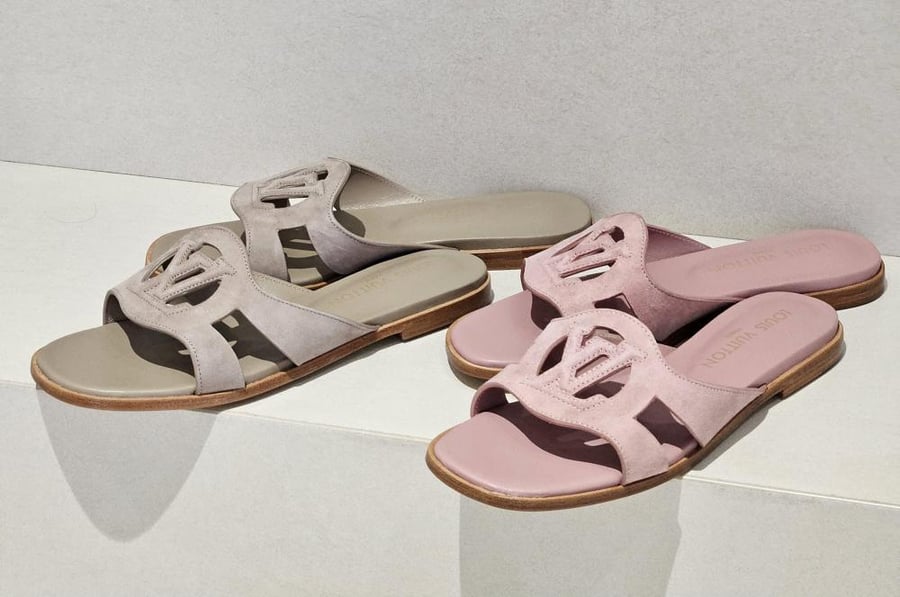 Louis Vuitton LV Suede Flat Slides