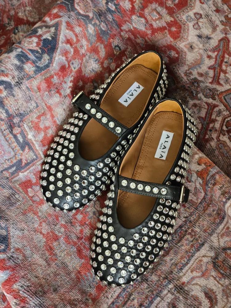 Alaïa Laser Cut Mary Jane Flats