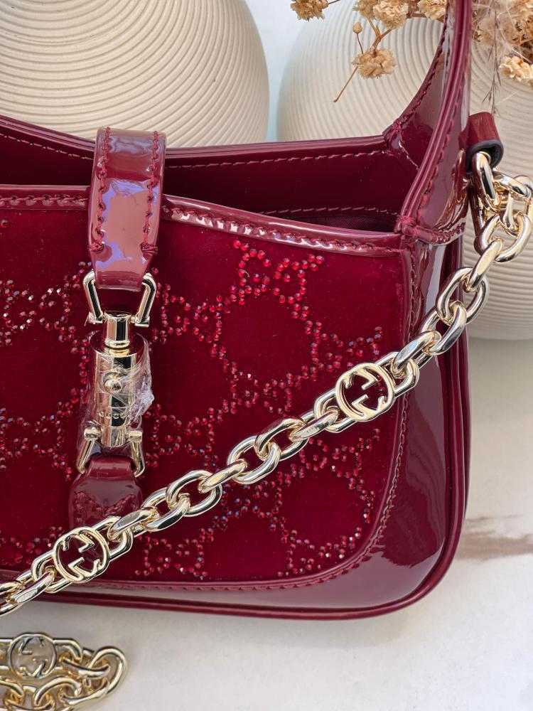 Chanel Burgundy Patent Top Handle Bag