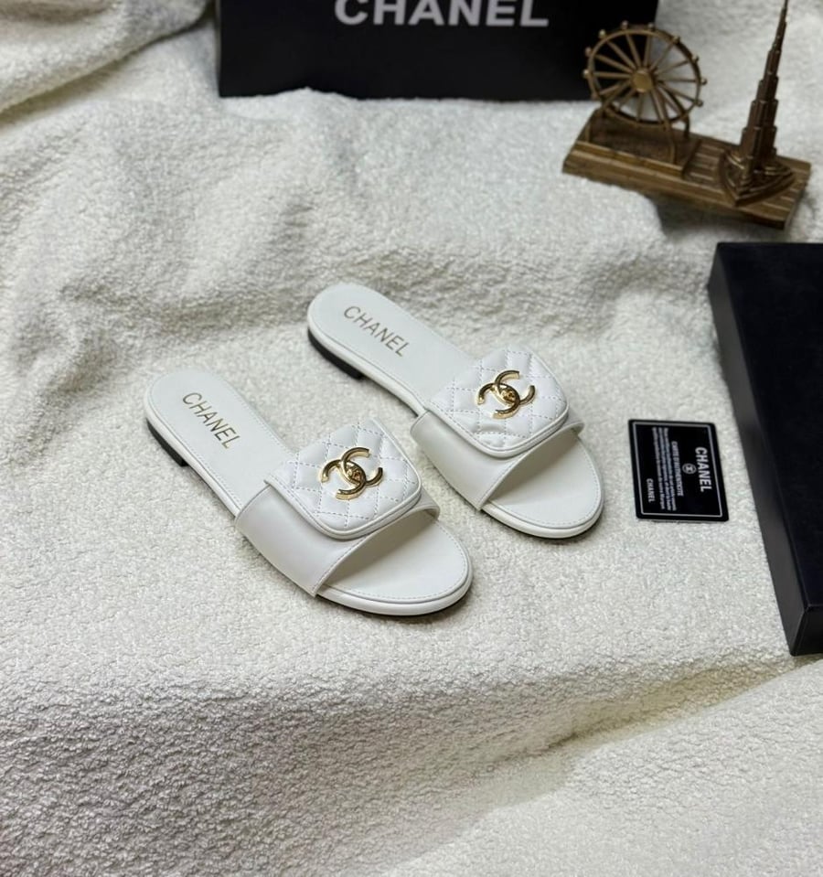 CHANEL Quilted Slide Sandal